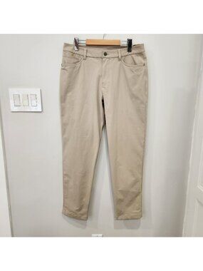 Lululemon ABC Classic-Fit 5 Pocket Pant Mens 32x30 Khaki Warpstreme